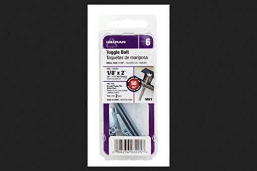 Picture of HILLMAN 5021 Hillman 1/8 in. Dia. x 2 in. L Round Steel Toggle Bolt 2 pk (PK-10-EA)