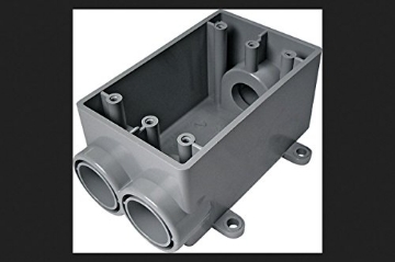 Picture of Cantex Industries 5133545U Cantex 5-3/4 in. Rectangle PVC 1 gang Outlet Box Gray (EA)