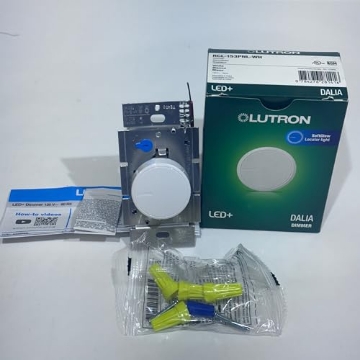 Picture of LUTRON ELECTRONICS CO RCL-153PNLH-WH Lutron Dalia LED+ Single-Pole/3-Way White Illuminated LED Rotary Light Dimmer (EA)