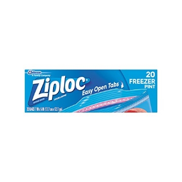 Picture of Ziploc 314443 Ziploc Freezer Bag, Pint, 20-Count (Pack of 12) (CT-12-BX-20-EA)