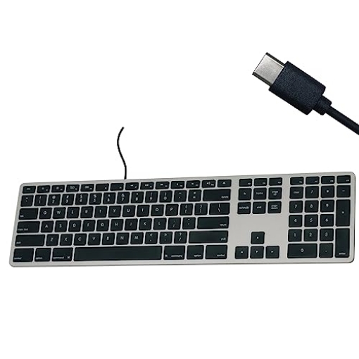 Picture of ERGOGUYS - STRATEGIC FK316CB Matias Wired USB C Keyboard for Mac with Numeric Keypad - Mac Keyboard Compatible with Mac OS X v.10.6.8, MacBook Pro, MacBook Air, iMac - Latest Version Supported - (Space Grey) (EA)