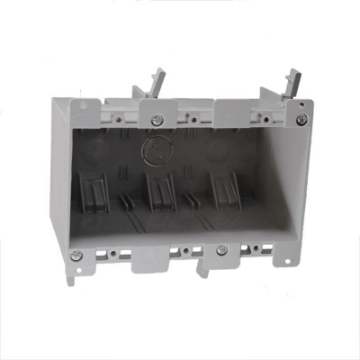 Picture of Cantex Industries EZ55TO Cantex 3012617 55 cu. in. Old Work Rectangle PVC 3 Gang Outlet Box Gray (EA)