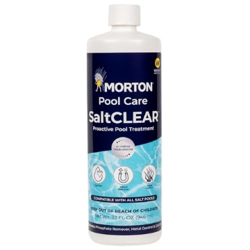 Picture of PURE POOLS INC MPC-CLR32 Morton SaltCLEAR | Pool Clarifier & Water Enhancer | Supports Cleaner, Clearer Water | Compatible with All Pool Systems - In-ground and Above Ground Pools | Weekly Maintenance | 32oz (EA)