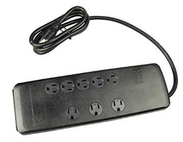 Picture of SOUTHWIRE COMPANY LLC 41618 Woods 41618 Surge Protector with Resettable Safety Overload Feature, 8 Outlets, 3540J of Protection, 6 Foot Cord, Black (EA)