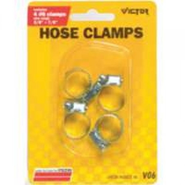 Picture of Victory Innovations Co. 22-5-00006-8 Victor 1/4" to 7/8" SAE 4' SAE 6 Silver Hose Clamp Stainless Steel Band - Case of: 1 (EA)