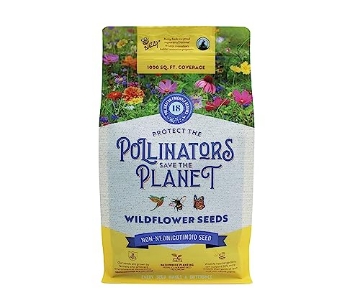 Picture of BUZZY INC 22070 BUZZY Wildflower Pollinator Seed Mix (1lb Bag), 18 Pollinator-Friendly Varieties, Protect The Pollinators & Save The Planet, Coneflower, Sunflower, Calendula, Cosmos, & More, Growth Guaranteed (PK-6-EA)