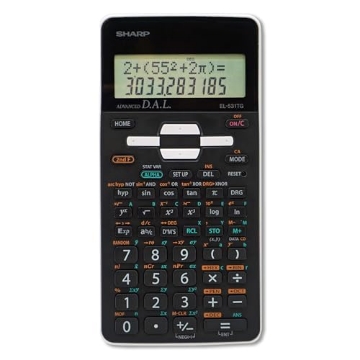 Picture of Sharp SHREL531TGBBW Sharp EL-531TGBBW 12-Digit Scientific/Engineering Calculator with Protective Hard Cover, LCD Display, Great for Students and Professionals, Black (EA)