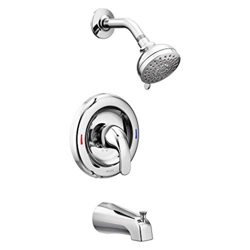 Picture of Moen 82603 Moen 82603 Tub & Shower Adler 1-Handle 4-Spray Tub and Shower Faucet with Valve in Chrome (EA)