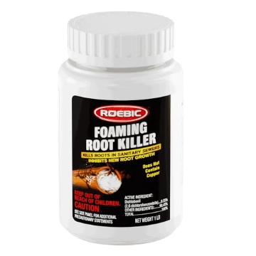 Picture of ROEBIC LABORATORIES, INC FRK-6 Roebic FRK-1LB Foaming Root Killer, Clears Pipes and Stops New Growth, Safe for All Plumbing, 1 Pound White (EA)