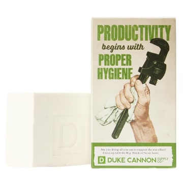 Picture of DUKE CANNON 03WHITE1 Duke Cannon Supply Co. Big Brick of Soap - Superior Grade, Large Men's Bar Soap, Limited Edition WWII Inspired Scents, Body Soap, Menthol, 10 oz (EA)
