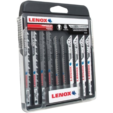 Picture of Lenox Tools 1994458 LENOX TOOLS 1994458 T-Shank General Purpose Jig Saw Blade Kit with Hard Case, 10-Piece (EA)