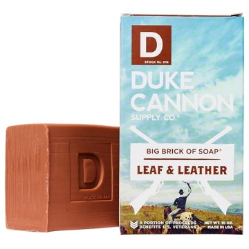Picture of DUKE CANNON 03LEAFLEATHER1 Duke Cannon Supply Co. Big Brick of Soap - Superior Grade, Large Men's Soap with Musky Masculine Scents, All Skin Types, Leaf & Leather, 10 oz. (EA)
