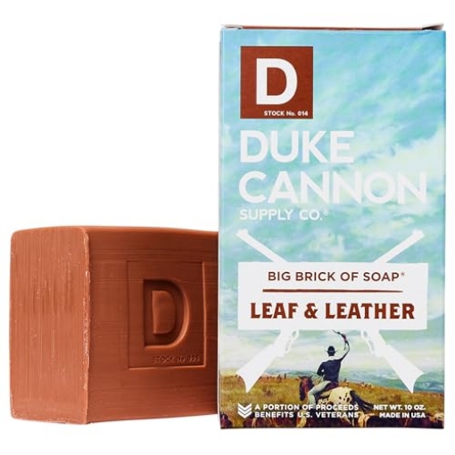 Picture of DUKE CANNON 03LEAFLEATHER1 Duke Cannon Supply Co. Big Brick of Soap - Superior Grade, Large Men's Soap with Musky Masculine Scents, All Skin Types, Leaf & Leather, 10 oz. (EA)