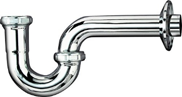 Picture of Plumb Pak PP100CP Plumb Pak PP100CP PlumPak P-Trap Without Cleanout, 1-1/4 in, Npt X Flanged, 22 Gauge, Brass (EA)