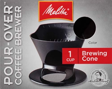 Picture of Melitta USA 64007 Melitta Single-Cup Pour Over Coffee Brewer, Black (EA)