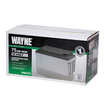 Picture of WAYNE MORGAN WSB1275 Wayne WSB1275 75Ah Maintenance-Free Battery Recommended for Wayne ESP25, Wayne WSS30VN and Wayne Basement Guardian (EA)
