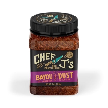 Picture of CHEF J'S BBQ PROVISIONS BAYOURUB-CS Chef J's BBQ Provisions Bayou Dust Rub, All-Purpose Cajun Rub, 7 oz (EA)