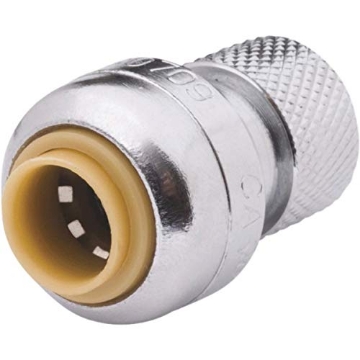 Picture of Shark Industries Ltd U3523LFA SharkBite 1/4 in. PTC x 3/8 in. Compression Brass Stop Valve Connector (EA)
