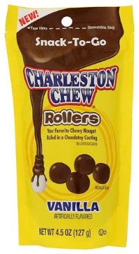 Picture of TOOTSIE ROLL 53181 Charleston Chew Rollers Vanilla Snack-To-Go Resealable Bag, 4.5 oz, Pack of 3 (PK-12-EA)