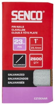 Picture of SENCO FASTENING SYSTEMS CZ13EAAR SENCO CZ13EAAR 1" 23 Gauge Pin Nails, Galvanized Finish 2,600 Count Pack (EA)