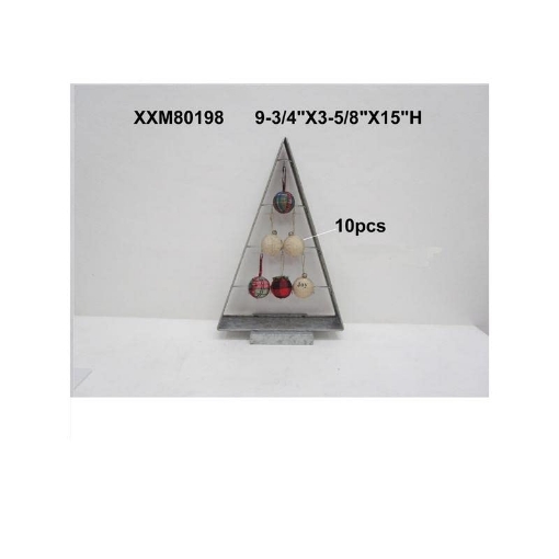 Picture of Celebrations XXM80198 CELEBRATIONS 9045202 Tree with Ornaments Christmas Decoration Pack of 4 (PK-4-EA)