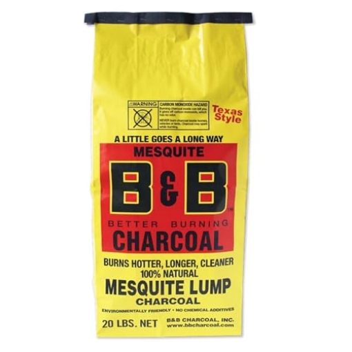 Picture of B&B MESQUITE LUMP CHARCOAL 54 B&B Charcoal Mesquite Lump Charcoal (EA)