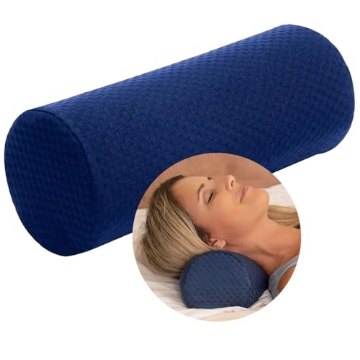 Picture of CAREX HEALTH BRANDS FGP10900 0000 Carex Memory Foam Cervical Neck Pillow, Round - Contoured Design to Support Neck and Shoulders, Relieve Pain and Pressure, Neck Roll Pillow for Sleeping, Neck Pillow, Memory Foam Neck Pillow (EA)