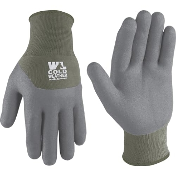 Picture of WELLS LAMONT 554GM Wells Lamont Women's Latex-Coated Grip Winter Gloves for Cold Weather, Basil, Medium (554GM) (EA)