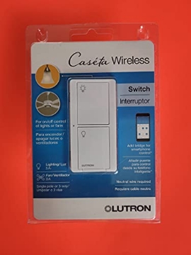 Picture of LUTRON ELECTRONICS CO PD-5ANS-WH-R Lutron PD-5ANS-WH-R WIRELS Switch WHT 5A, White & Gray (EA)