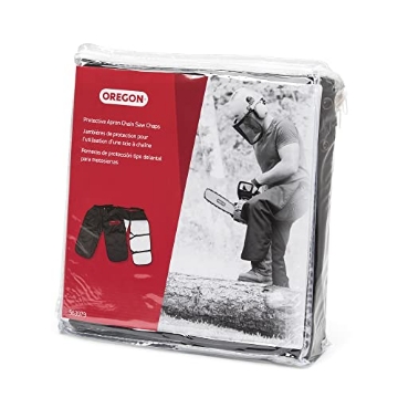 Picture of Oregon Laminations Company 563979 Oregon Protective Chainsaw Chaps for Cutting and Logging, 8 Layers Lightweight, Breathable Material, One Size Fits All, Black (563979) (EA)