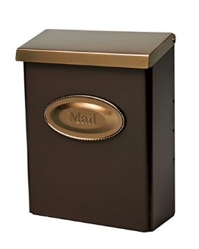 Picture of GIBRALTAR MAILBOXES DMVKGVAM Gibraltar Mailboxes Designer Locking Medium Capacity Galvanized Steel Venetian Bronze, Wall-Mount Mailbox, DMVKGV04 (EA)