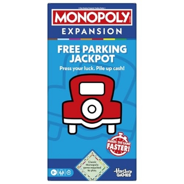 Picture of Hasbro HSBG0718 Monopoly Free Parking Jackpot Expansion | Add More Fun to Classic Monopoly Game and Play Faster | Ages 8+ | 2-6 Players | 40 Mins. | Family Board Games | Kids (EA)