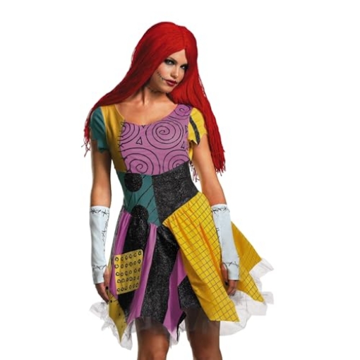 Picture of Disguise DG11834E Sally Fab Costume, Official Disney The Nightmare Before Christmas Adult Costumes, Size Large (12-14) (EA)