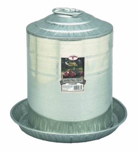 Picture of LITTLE GIANT LADDER SYSTEMS LLC 9835 Miller 9835 5-Gallon Galvanized Poultry Fountain (PK-2-EA)