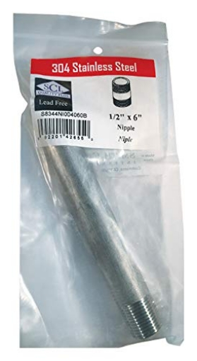 Picture of SMITH-COOPER 4632101100 Smith Cooper Nipple 1/2 X 6 SLS STL (EA)