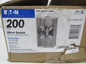 Picture of Eaton Brothers Corp. UFHTRS202BCH Eaton Cutler-Hammer 200 amps Ringless Overhead Meter Socket (EA)