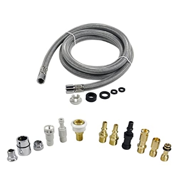 Picture of DANCO INC 9D00010912 DANCO Kitchen Faucet Pull-Out Spray Hose Replacement Kit for Pullout Sprayer Heads | 57 inch Kink-Resistance Nylon Braided Faucet Hose (10912) (EA)
