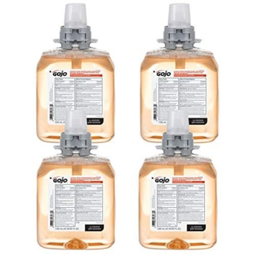 Picture of Gojo Industries GOJ516204 GOJO Luxury Foam Antibacterial Handwash, Fresh Fruit Fragrance, 1250 mL Foam Hand Soap Refill FMX-12 Push-Style Dispenser (Pack of 4) – 5162-04 (CT-4-EA)