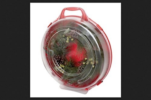 Picture of Homz Bath 6710HDRD.06 Homz Wreath Box Holiday Red 24.5" X 7" X 27"6 (PK-6-EA)