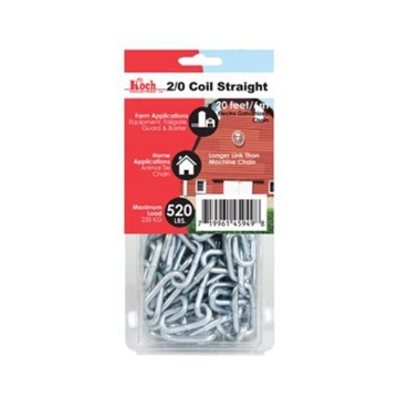 Picture of Koch Industries A10922 Koch A10922 2/0 by 20-Feet Coil Straight Chain, Zinc Plated (EA)