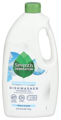 Picture of SEVENTHGEN 22170CT Seventh Generation Free and Clear Dishwasher Detergent Gel 42 Fluid ounce (EA)
