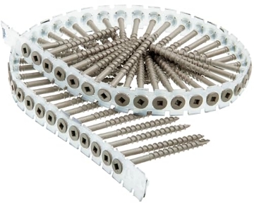Picture of SENCO FASTENING SYSTEMS 08D250W Senco Duraspin Screw Number 8 by 2-1/2-Inch All Purpose Exterior Wood Collated Screw (800 per Box) (08D250W) (EA)