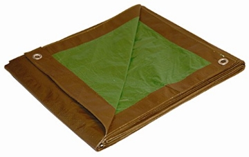 Picture of FOREMOST 10810 8x10 Multi-Purpose Brown/Green Medium Duty DRY TOP Poly Tarp (8'x10') (EA)
