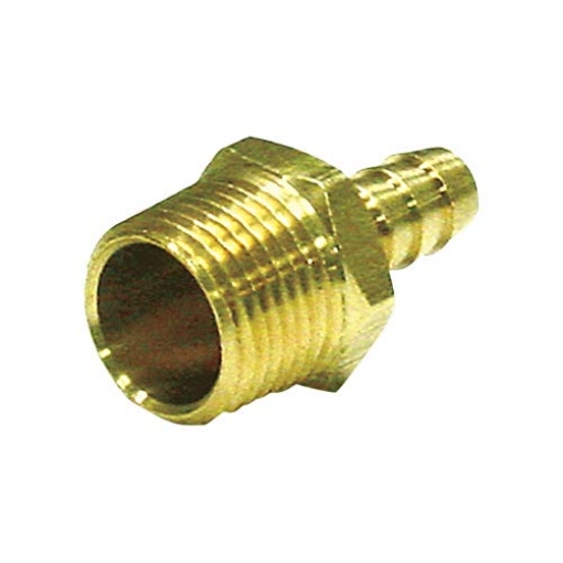 Picture of JMF COMPANY 4504346 JMF Hose Barb 3/4" Hose Barb X 3/8" Mpt Yellow Brass 150 Psi Lead Free (PK-5-EA)