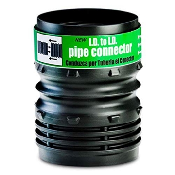 Picture of FLEX-DRAIN ADP53302 Flex-Drain ADP53302 I.D. to 4-Inch I.D. Pipe Connector, Landscaping Drain Pipe Adapter,black (EA)