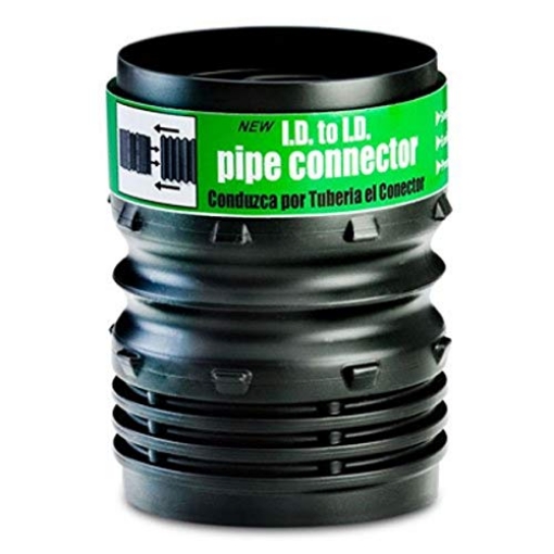 Picture of FLEX-DRAIN ADP53302 Flex-Drain ADP53302 I.D. to 4-Inch I.D. Pipe Connector, Landscaping Drain Pipe Adapter,black (EA)