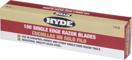 Picture of HYDE TOOLS INC 13135 Hyde 3/4 in. L x 0.009 in. Steel Single Edge Razor Blade 100 pk (EA)