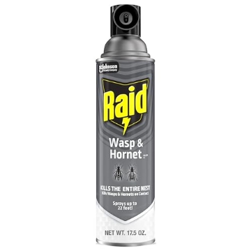 Picture of Raid 51367 Raid Wasp & Hornet Killer Spray, Bug Killer Kills the Entire Nest, Kills Paper Wasps, Yellow Jackets, Mud Daubers and more, 17.5oz (PK-12-EA)
