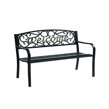 Picture of Living Accents IP-SV679F Living Accents Park Bench Welcome 50.5" W X 23.5" D X 33.5" H Cast Iron (EA)