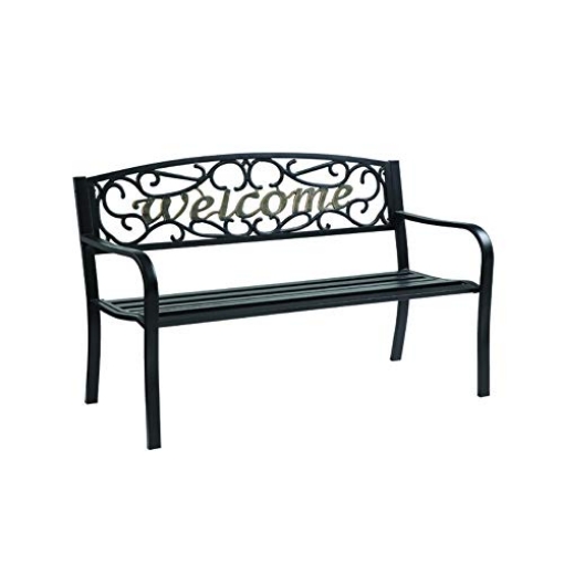 Picture of Living Accents IP-SV679F Living Accents Park Bench Welcome 50.5" W X 23.5" D X 33.5" H Cast Iron (EA)